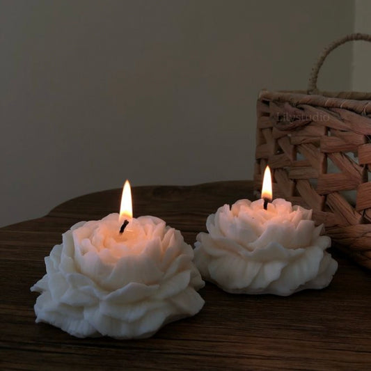 Handmade Peony Flower Candle (Pack of 10), Scented Soy Wax Peony, Floral Home Decor, Luxury Aesthetic Gift for Her, Return gift favours