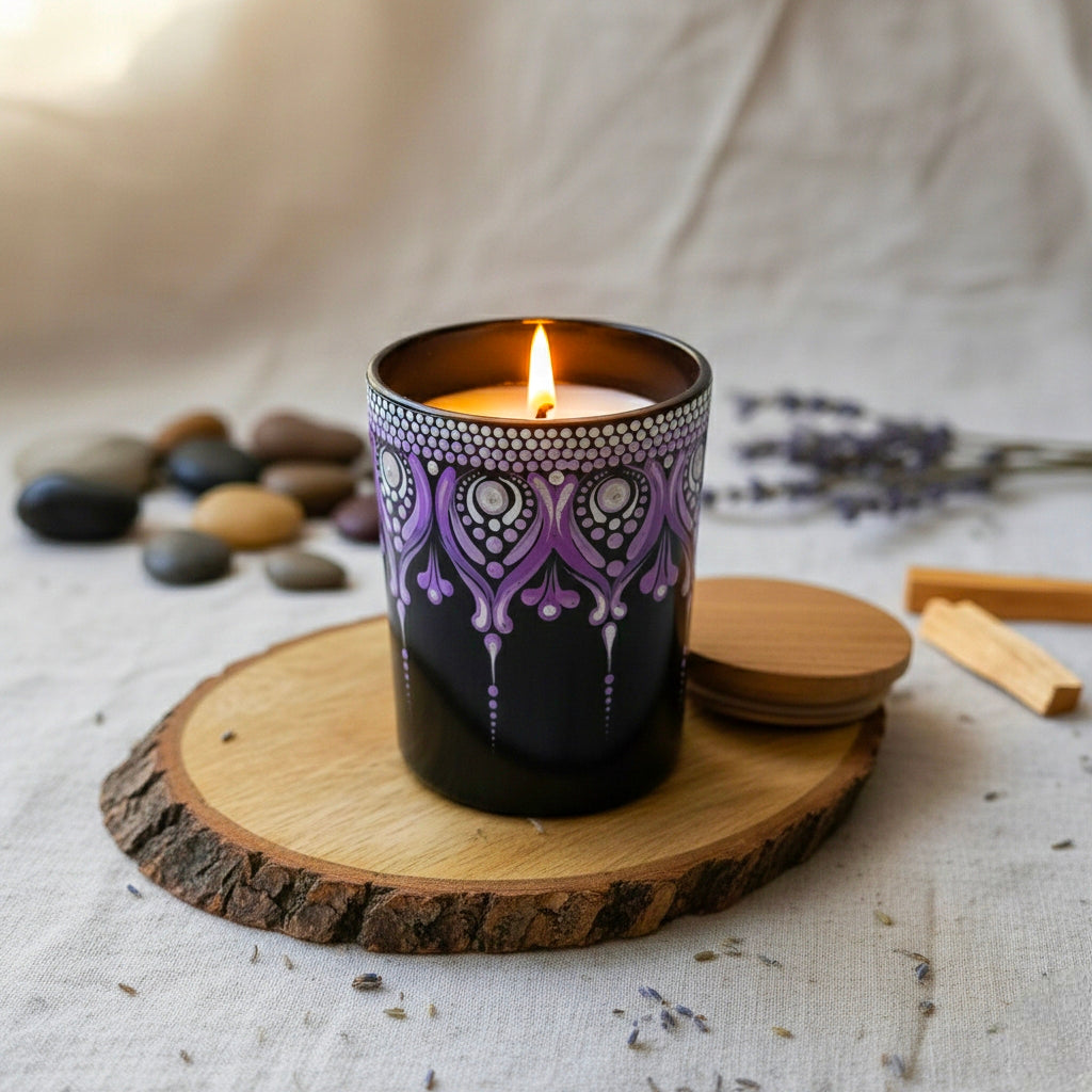 Hand-Painted Candle