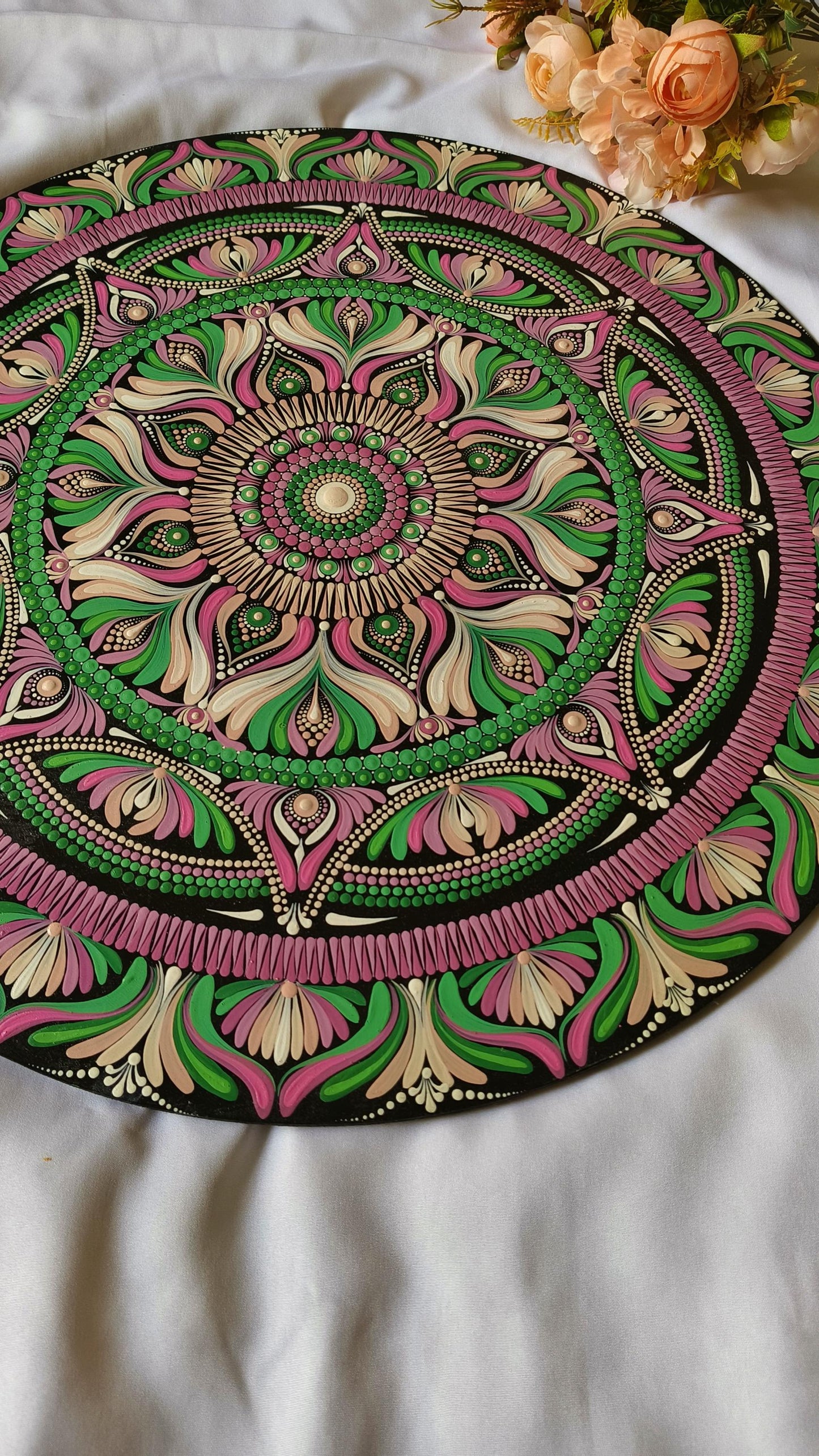 Original Hand-painted Dot Art Mandala Painting | Wall Painting | 20" Hand-Painted  | Wall art |