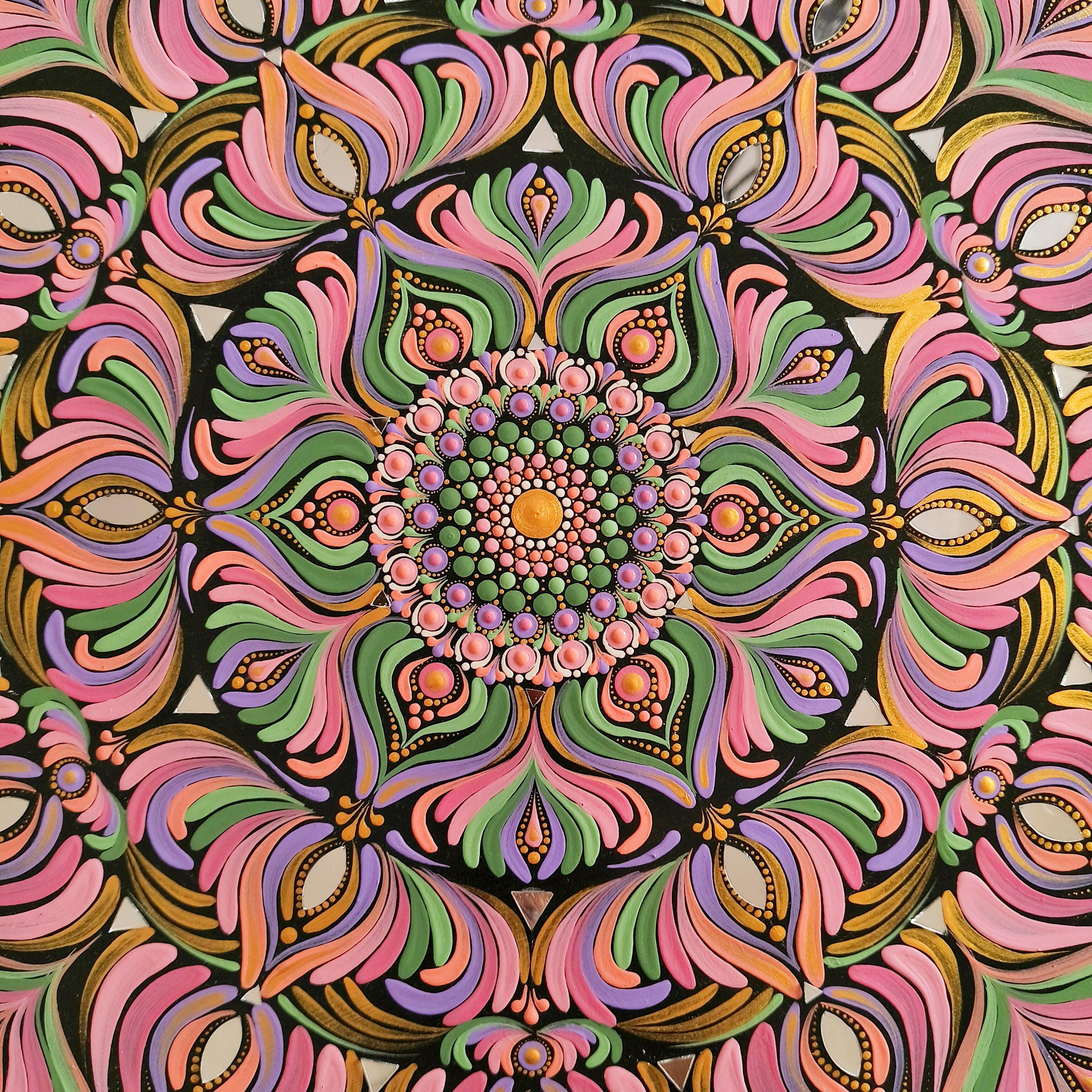 Original Hand-painted Dot Art Mandala Painting – | Wall Art | wall painting