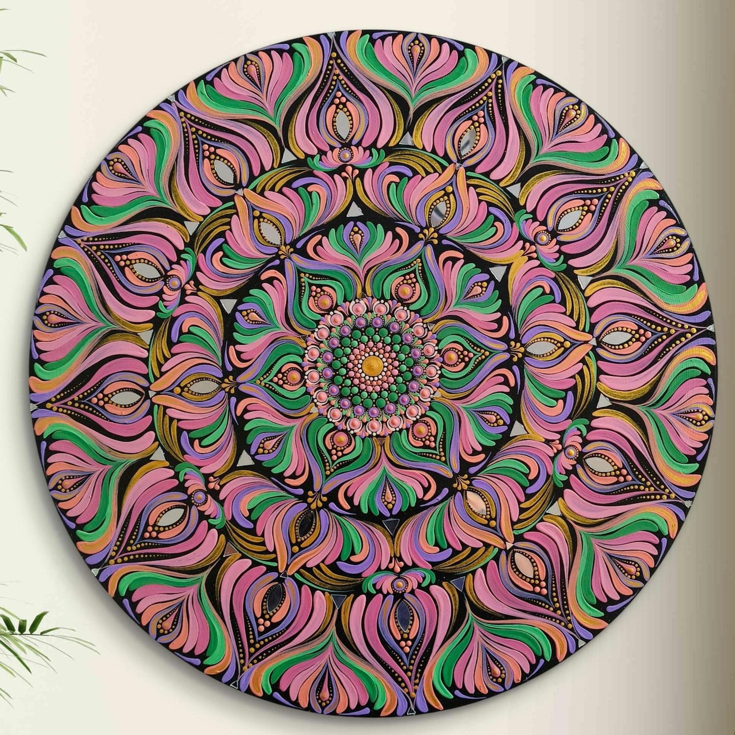 Original Hand-painted Dot Art Mandala Painting – | Wall Art | wall painting