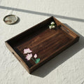 Wooden Serving Tray | hand-painted Pichwai Lotus | Personalized gift | Home and living | Home decor | India Art |