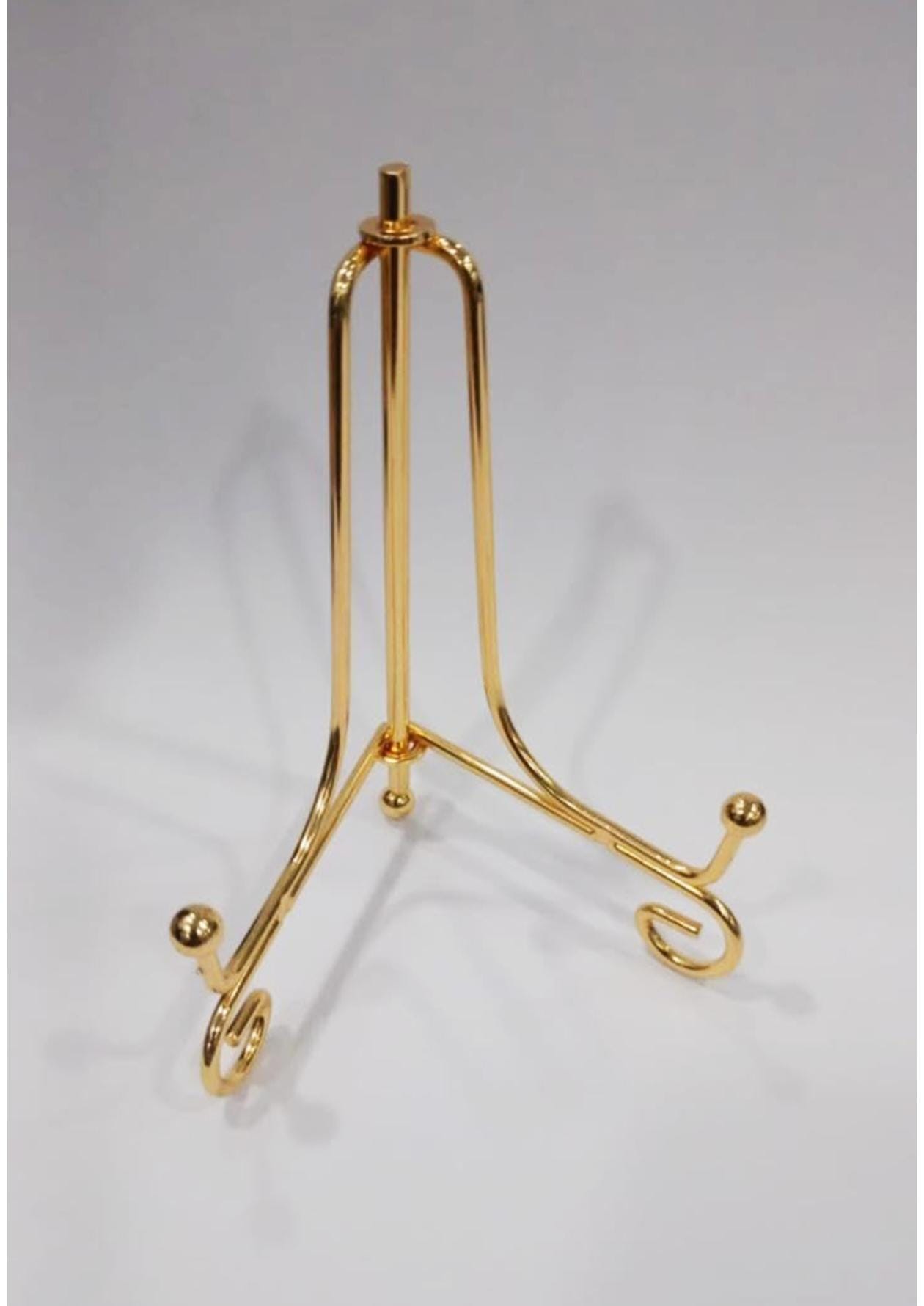 Original Hand-painted Dot Mandala Painting | 8-Inch Purple Blue Yellow Boho Decor with gold metal stand - Table Centerpiece