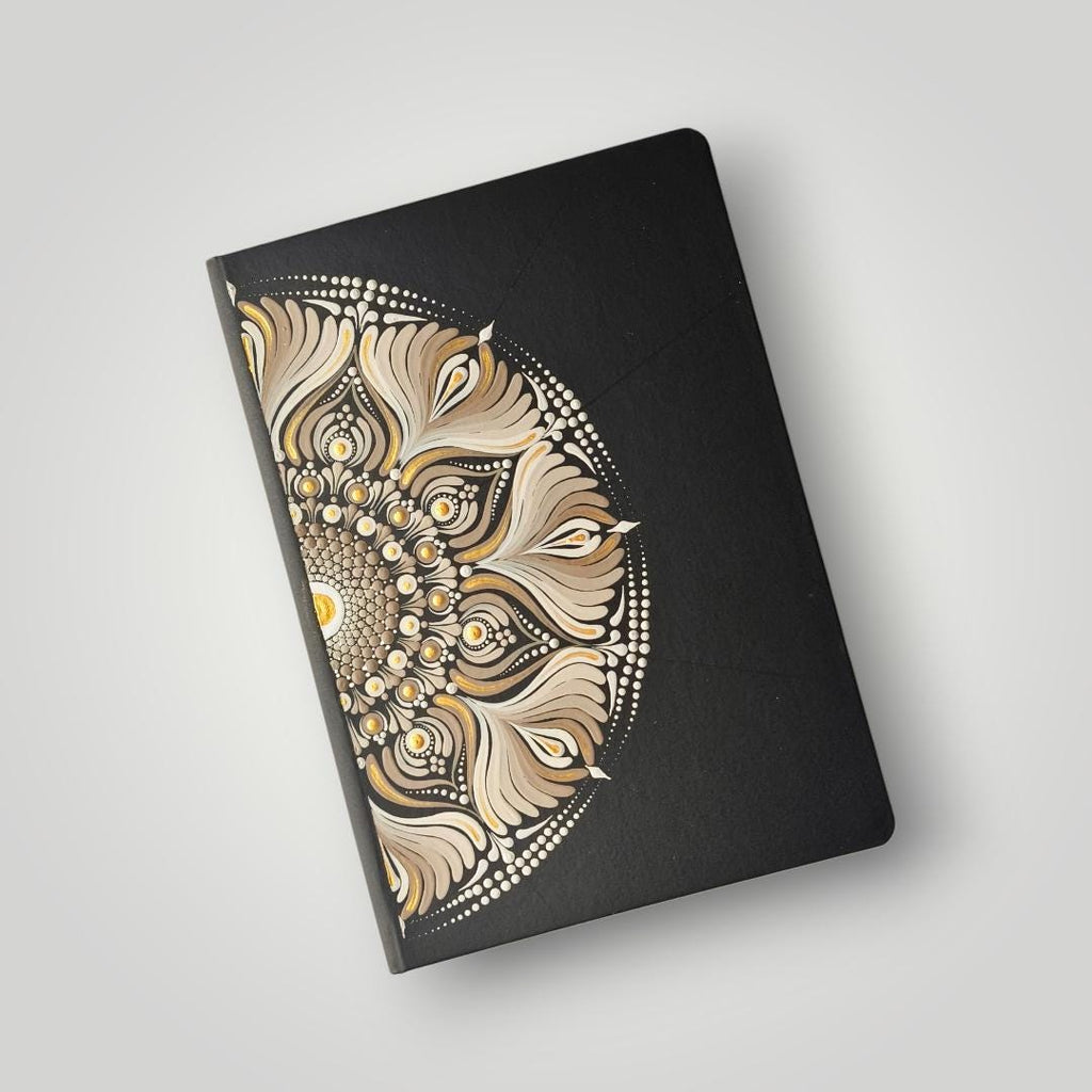 Original Mandala Dot Art Journal -Handpainted Notebook -Personalized Undated planner -Manifestation Journal-Hardcover book- A5 -160 pages