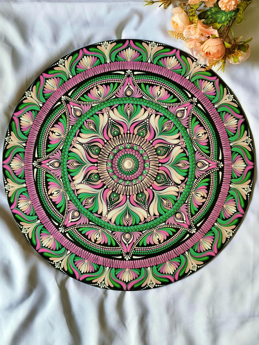 Original Hand-painted Dot Art Mandala Painting | Wall Painting | 20" Hand-Painted  | Wall art |