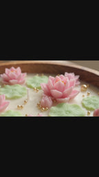 Lotus Pond Wooden Dough Bowl Candle | Luxury Soy Wax Decor