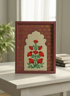 Original Hand-painted Mughal Jharokha Frame Set of 3 | Hand-Painted Indian Wall Decor | Wall art