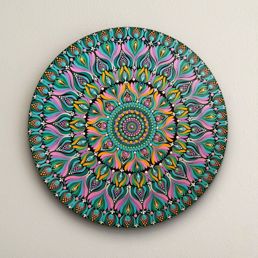 Original Hand-painted Dot Art Mandala Painting – wall art , home decor personalized gift for her, mandala art , indian wall art