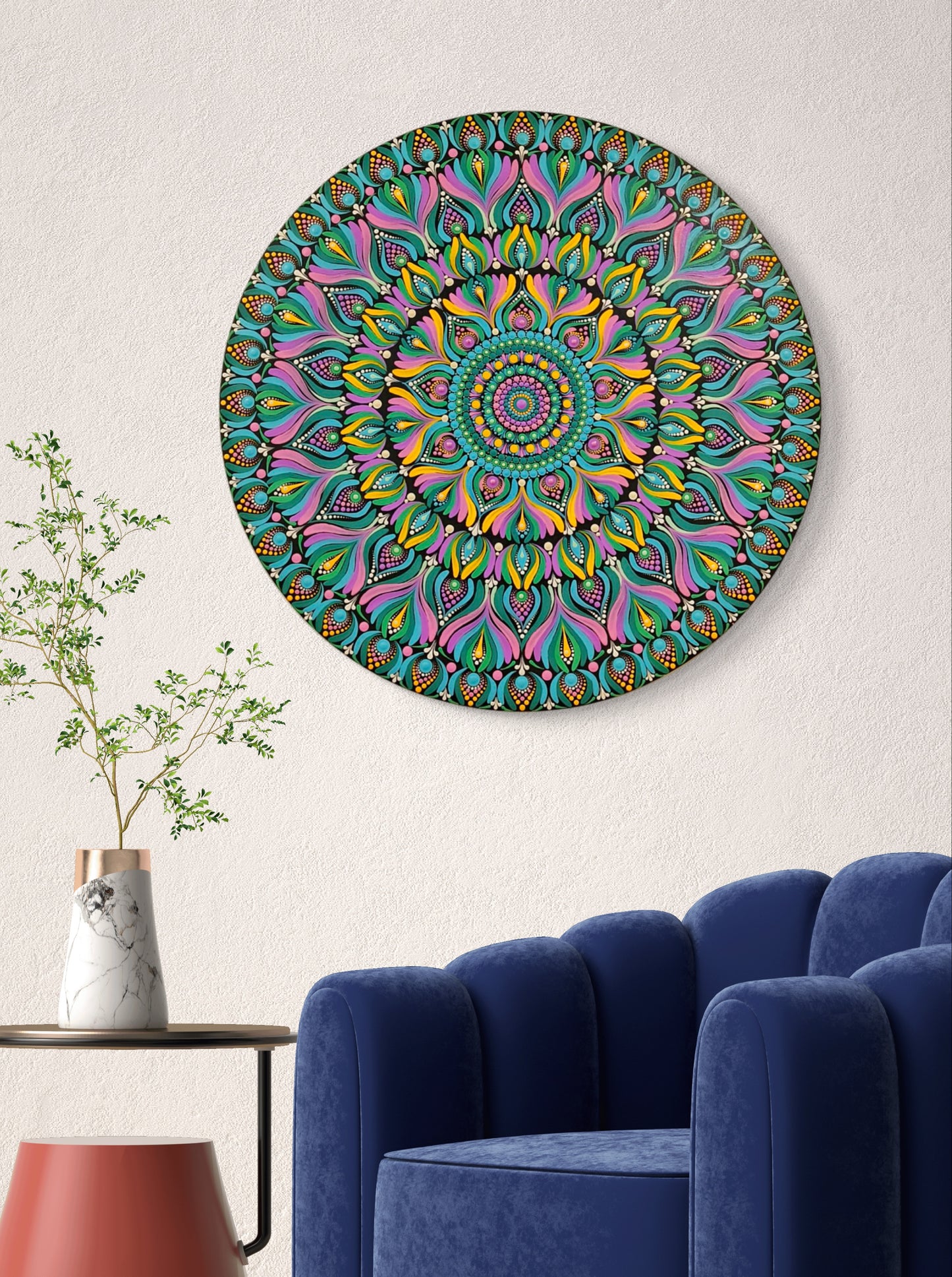 Original Hand-painted Dot Art Mandala Painting – wall art , home decor personalized gift for her, mandala art , indian wall art