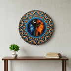 Shiv Shakti Dot Mandala Wall Art - 12 Inch Hand-Painted  - Hindu Spiritual Home Decor - Meditation Room Yoga Studio Art | Spiritual Gift