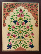 Hand-Painted Jharokha Floral Art | Traditional Indian Home Decor set of 2