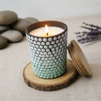 Dot Art Hand-Painted Candle Jar – Glass Candle Holder