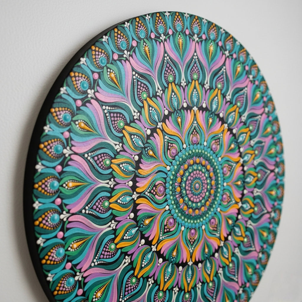 Original Hand-painted Dot Art Mandala Painting – wall art , home decor personalized gift for her, mandala art , indian wall art