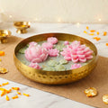 Large Lotus Urli Soy Wax Candle | Festive Diwali Decor & Gifting