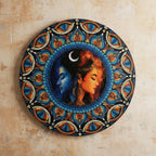 Shiv Shakti Dot Mandala Wall Art - 12 Inch Hand-Painted  - Hindu Spiritual Home Decor - Meditation Room Yoga Studio Art | Spiritual Gift