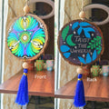 Hand-Painted Mandala Car Charm, Rear View Mirror Hanging charm
