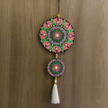 Original Hand-painted Mandala door/window Hanging with Tassels | round Dot painted meditative art | Zen Art | Unique Mandala window charm