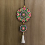 Original Hand-painted Mandala door/window Hanging with Tassels | round Dot painted meditative art | Zen Art | Unique Mandala window charm