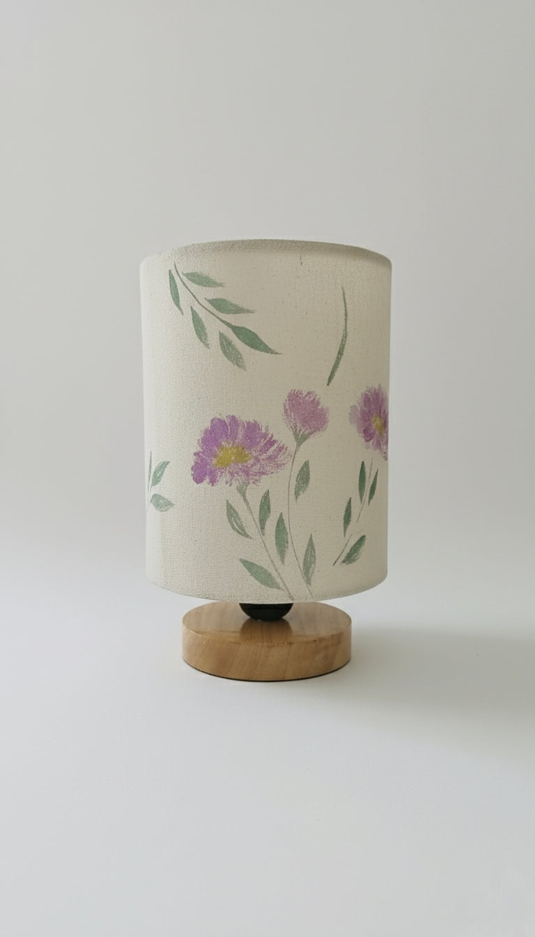 Hand-Painted Table Lamp Shade | Artisan Floral Desk Lamp