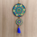 Original Hand-painted Mandala door/window Hanging with Tassels | round Dot painted meditative art | Zen Art | Unique Mandala window charm