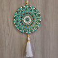 Original Hand-painted Mandala door/window Hanging with Tassels | round Dot painted meditative art | Zen Art | Unique Mandala window charm