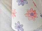Hand-Painted Table Lamp Shade | Artisan pastel flower pattern Desk Lamp