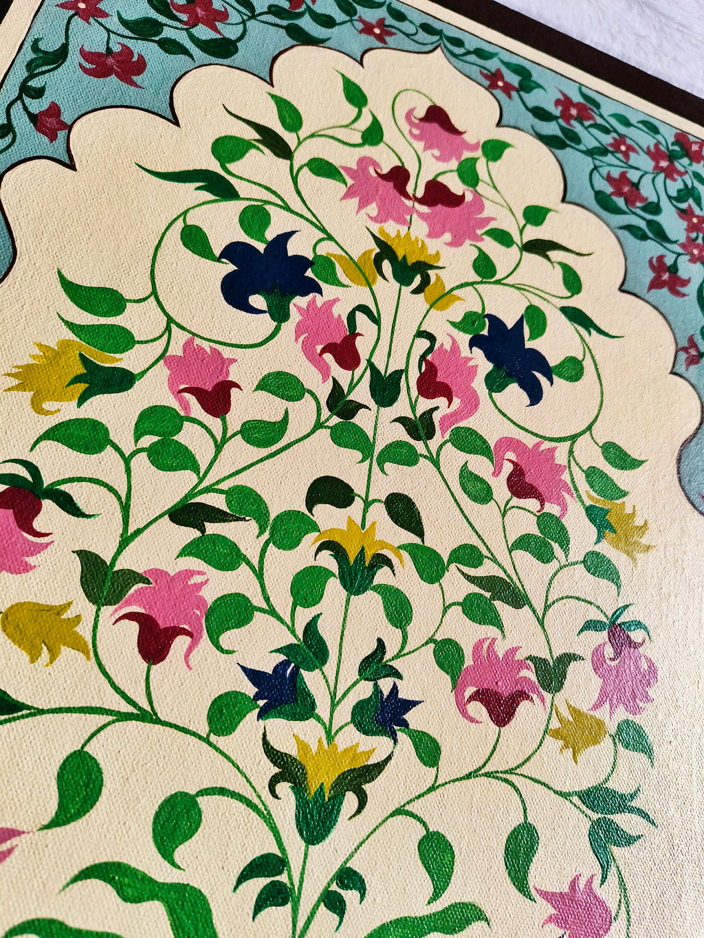 Hand-Painted Jharokha Floral Art | Traditional Indian Home Decor set of 2