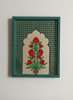 Original Hand-painted Mughal Jharokha Frame Set of 3 | Hand-Painted Indian Wall Decor | Wall art