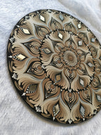 Original handpainted Mandala Dot art Painting 12" Round wood base | Wall art | | Home and living | Wall painting