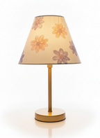 Hand-Painted Table Lamp Shade | Artisan pastel flower pattern Desk Lamp