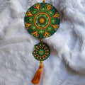 Original Hand-painted Mandala door/window Hanging with Tassels | round Dot painted meditative art | Zen Art | Unique Mandala window charm