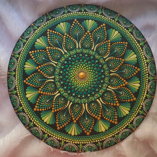 39.37 inches Dot art Mandala painting on high quality MDF base