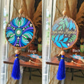 Hand-Painted Mandala Car Charm, Rear View Mirror Hanging charm