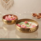 Lotus Urli Soy Wax Candle Set (5" & 4") | Festive Diwali Decor & Gifts